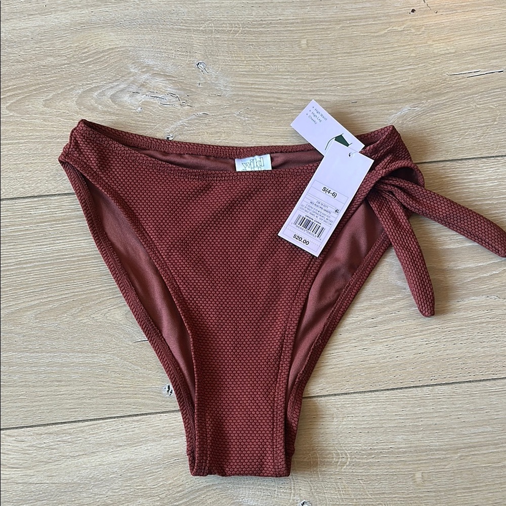 Rust Textured Bikini Bottom - Picture 1 of 4